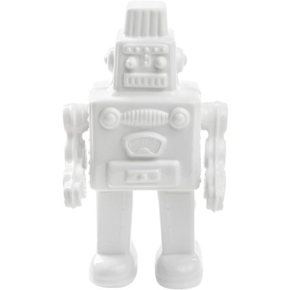 Dekorácie do domácnosti MEMORABILIA MY ROBOT 30 cm, biela, porcelán, Seletti