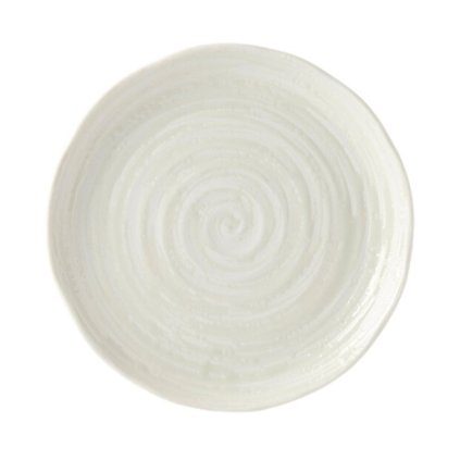 Tanier na predjedlá WHITE SPIRAL 21,5 cm, biely, MIJ