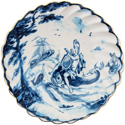 Hlboký tanier DIESEL CLASSICS ON ACID DELFINO 25 cm, modrý, porcelán, Seletti