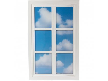 Dekoratívne nástenné svietidlo WINDOW #3 90 x 57 cm, biele, drevo/akryl, Seletti