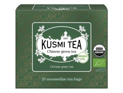 Zelený čaj CHINESE GREEN TEA, 20 mušelínových vreciek, Kusmi Tea