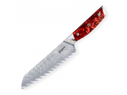 Nôž Santoku RESIN FUTURE 17 cm, červený, Dellinger