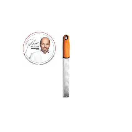 Ručné strúhadlo jemné Premium Classic Pohlreich Selection Microplane oranžové 32,5 cm