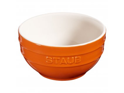 Jedálenská miska 700 ml, oranžová, keramika, Staub