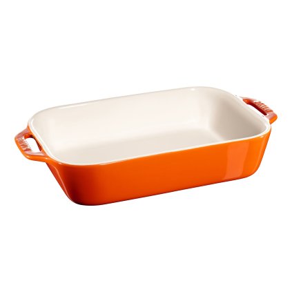 Zapekacia misa 20 x 15 cm, oranžová, keramika, Staub
