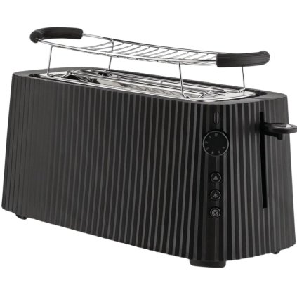 Hriankovač PLISSÉ XXL 46 cm, čierny, plastový, Alessi