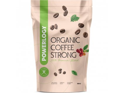 Zrnková organická káva STRONG 900 g, Powerlogy