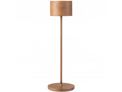 Prenosná stolová lampa FAROL 35,5 cm, LED, hrdzavá, hliník, Blomus