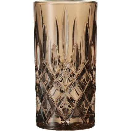 Pohár na long drink nápoje NOBLESSE COLORS 395 ml, sada 2 kusov, tabakový, Nachtmann