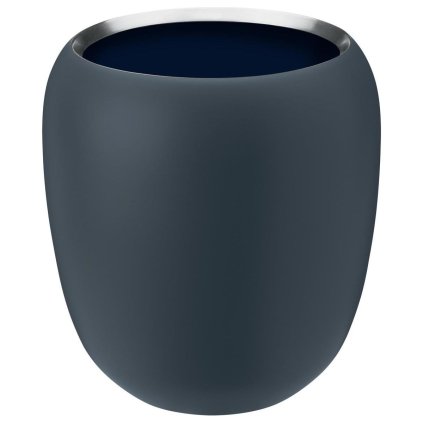 Váza ORA 18 cm, zaprášená modrá, nerezová oceľ, Stelton