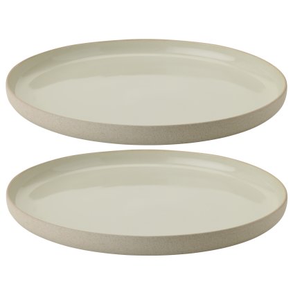Jedálenský tanier EMMA 24 cm, sada 2 ks, sivá farba, kamenina, Stelton