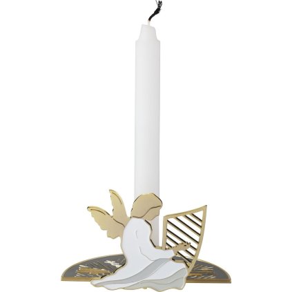 212388 svicen na konickou svicku while waiting 10503 6 cm mosazna nerezova ocel stelton