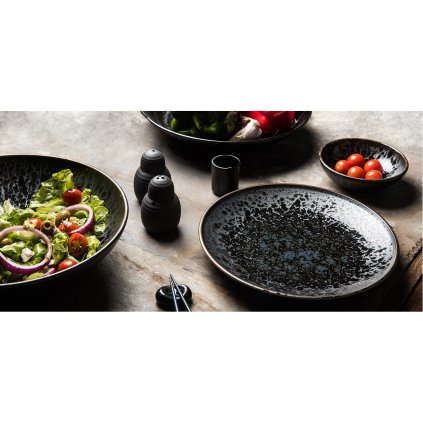 Guľatý tanier Black Pearl 25 cm
