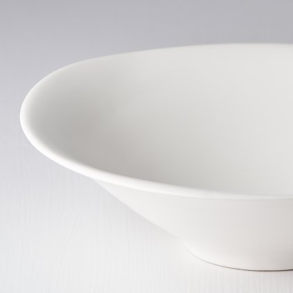 Veľká misa s nepravidelným tvarom biela MODERN 25,5 cm