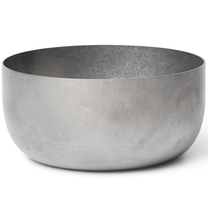 Jedálenská miska TUMBLED 12,5 cm, strieborná, nerezová oceľ, ferm LIVING