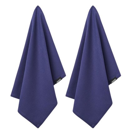 216290 3 uterka organic 45 x 70 cm sada 2 ks pulnocni modra bavlna humdakin