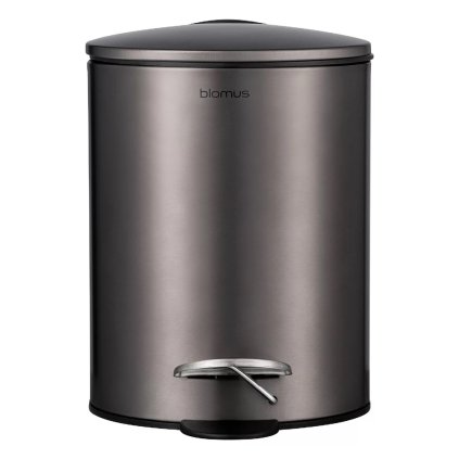 Pedálový odpadkový kôš TUBO 3 l, šedá metalické, oceľ, Blomus