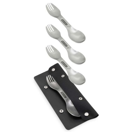 Sada príborov OUTDOOR, sada 4 ks, strieborná, nerezová oceľ, Black+Blum