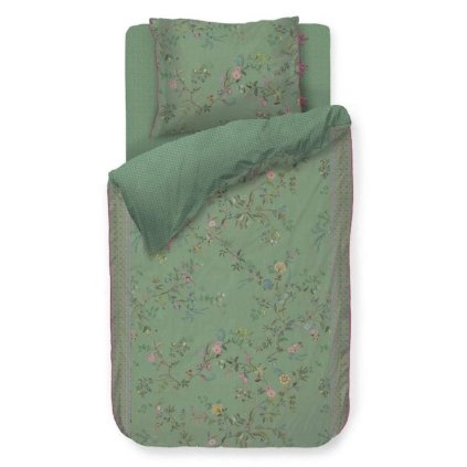 223053 jednoluzkove povleceni bustani 140 x 200 cm zelena bavlneny perkal pip studio