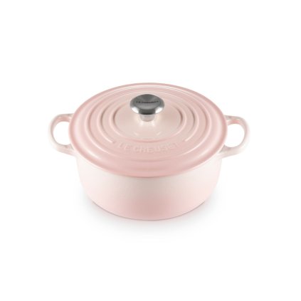 224814 kastrol signature 20 cm 2 4 l shell pink litina le creuset