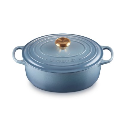 224214 kastrol signature 29 cm 4 7 l ovalny chambray litina le creuset