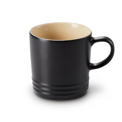 224745 hrnek 350 ml satin black kamenina le creuset