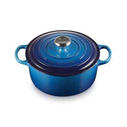 224229 kastrol signature 24 cm 4 2 l azure litina le creuset