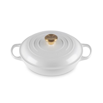 223980 kastrol signature 26 cm 2 2 l white litina le creuset