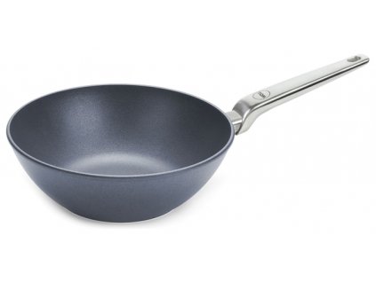 Wok DIAMOND LITE PRO 32 cm, na indukciu, rukoväť z nehrdzavejúcej ocele, titán, WOLL