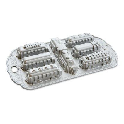 Nordic Ware Forma na bábovku Polární expres plát se 7 formičkami zlatá 1