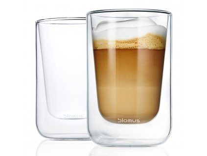 Pohár na cappuccino NERO, sada 2 ks, 250 ml, dvojstenný, Blomus
