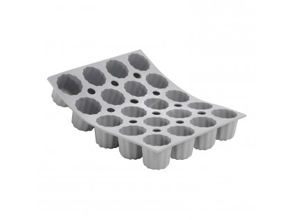 Forma v tvare včelieho plástu ELASTOMOULE na 20 mini canelé muffinov s priemerom 3,5 cm, de Buyer