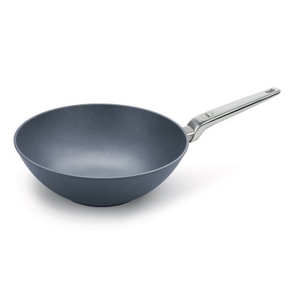 Wok DIAMOND LITE PRO 30 cm, na indukciu, rukoväť z nehrdzavejúcej ocele, titán, WOLL