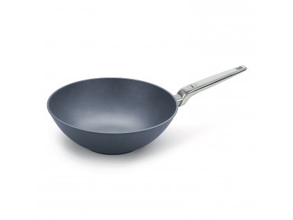 Wok DIAMOND LITE PRO 30 cm, na indukciu, rukoväť z nehrdzavejúcej ocele, titán, WOLL