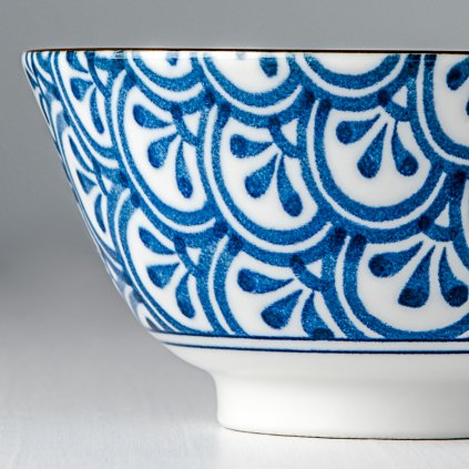 Stredná miska 3 Petal Crest Indigo Ikat 13 cm