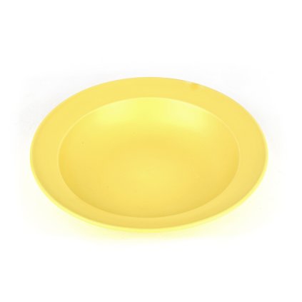 Hlboký tanier so širokým okrajom žltý 21,5 cm
