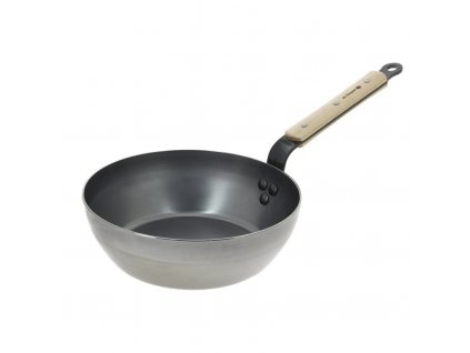 Panvica na soté MINERAL B ELEMENT B BOIS 24 cm, drevená rukoväť, de Buyer