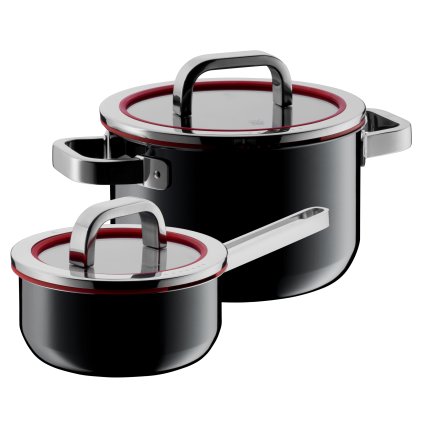 Set hrncov s pokrievkami Fusiontec Functional WMF 2 ks čierna