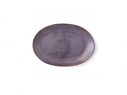 Servírovací tanier 36 x 25 cm, čierna/fialová, Bitz