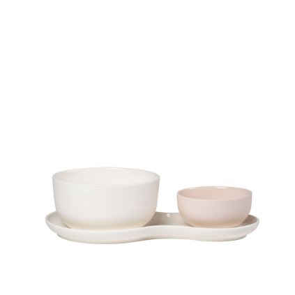 Servírovacia porcelánová sada Soup & Salad Cream Nudge