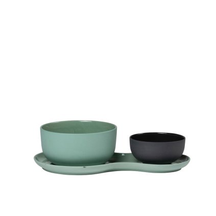 Servírovacia porcelánová sada Soup & Salad Kale Nudge