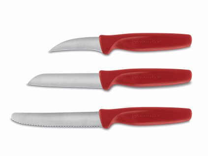 Súprava nožov na zeleninu CREATE, 3 ks, červená, Wüsthof