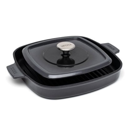 Grilovacia panvica Iron IND Woll s pokrievkou 24 cm šedá