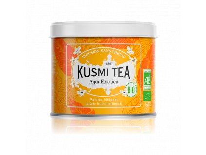 Ovocný čaj AQUAEXOTICA, plechovka sypaného čaju 100 g, Kusmi Tea