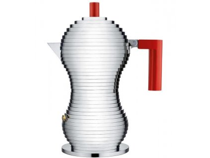 Moka kávovar na espresso PULCINA 150 ml, červený, Alessi