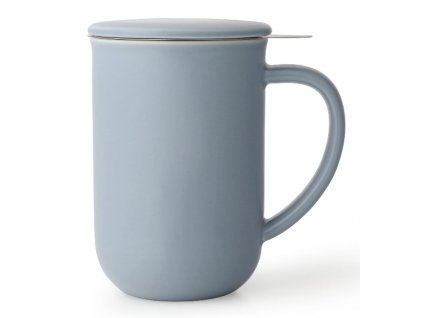 Hrnček s infuzérom na čaj MINIMA 500 ml, s vrchnákom, modrá, porcelán, Viva Scandinavia