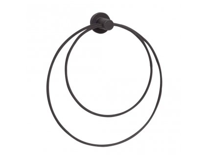 Kruhový držiak na uteráky LOOP 26 x 23 cm, čierna, Hübsch