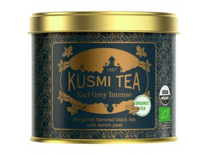 Čierny čaj EARL GREY INTENSE, plechovka sypaného čaju 100 g, Kusmi Tea