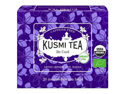 Bylinkový čaj BE COOL, 20 mušelínových vrecúšok, Kusmi Tea