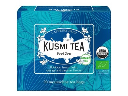 Čaj rooibos FEEL ZEN, 20 čajových vrecúšok, Kusmi Tea